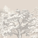 Origin Etched Trees Charcoal/Stone Wall Mural - MUR434