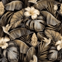 Galerie Enchanted Samana Floral Gold Wallpaper - NHW1002