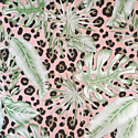 Nina Home Tropical Leopard Skin Pink/Green Metallic Wallpaper - N10301
