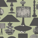 Ohpopsi Revive Boogie Lights Midnight Moss Wallpaper - REV50105W