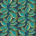 Ohpopsi Revive Foli Midnight Teal Wallpaper - REV50121W