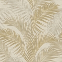 Galerie Botanical Palm Leaf Beige/Gold Metallic Wallpaper - PS33312