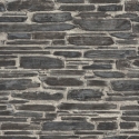 Rasch Bare Brick Effect Dark Grey Wallpaper - 863437