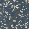 Rasch Denzo II Floral Blossom Navy/Cream Wallpaper - 456738