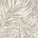 Rasch Palm Fronds Platinum Metallic Wallpaper - 617412