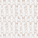 Grandeco Bunnies White/Terracotta Wall Mural - RB306