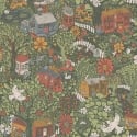 Galerie Sommarang 2 Bygga Bo Dark Green Wallpaper - S63003