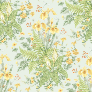 Rasch Chelsea Fern Yellow/Mint Wallpaper - 100401