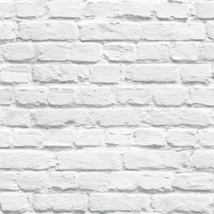 Muriva Painted White Brick Wallpaper - 102539