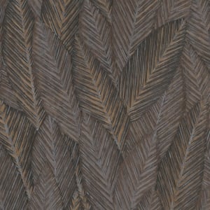 Erismann Palm Leaves Foliage Brown Wallpaper - 10391-11