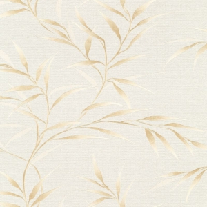 Erismann Yamato Leaf Beige Metallic Wallpaper - 10528-02