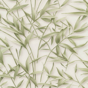 A flat swatch image of the 10587-07 green leaf design.