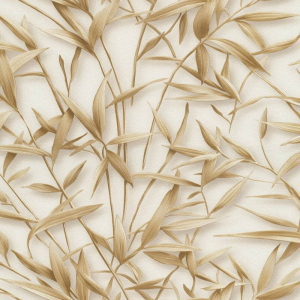 A flat swatch image of the 10587-11 brown leaf design.