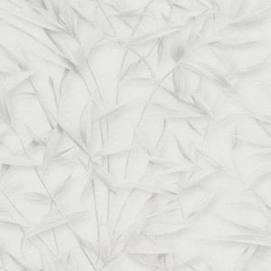A flat swatch image of the 10587-31 light grey leaf pattern.