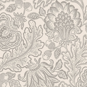 Belgravia Decor Fernhurst Floral Trail Silver/White Wallpaper - 1110