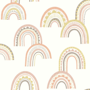 Holden Decor Boho Rainbow Blush/Orange Wallpaper - 13280