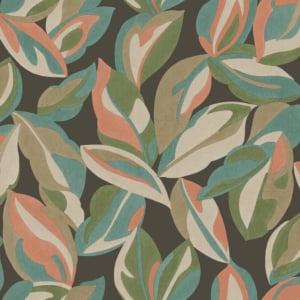 Holden Decor Abstract Leaf Charcoal/Multi Wallpaper - 13573