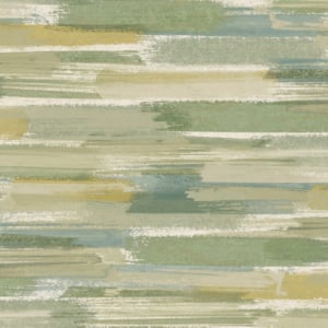Holden Decor Brushmarks Green/Yellow Wallpaper - 13641