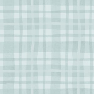 Holden Decor Ivy Watercoloured Plaid Sky Blue Wallpaper - 14001
