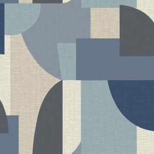 Belgravia Decor Ceruti Abstract Block Blue Wallpaper - 1423
