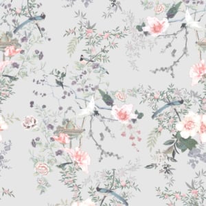 Lipsy London Ophelia Floral Grey Wallpaper - 144082