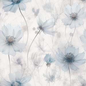 Muriva Lissa Flower Blue Metallic Wallpaper - 215502