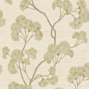 Rasch Sumatra Ginkgo Floral Green Wallpaper - 316032
