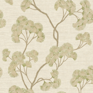 Rasch Sumatra Ginkgo Floral Green Wallpaper - 316032