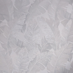 Galerie Large Leaf Silver/Grey Wallpaper - 31623