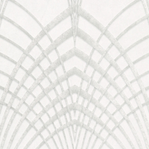 Galerie Avalon Arch Design White/Pearl Metallic Wallpaper - 32277