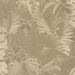 Galerie Eden Tropical Leaves Gold Metallic Wallpaper - 33303