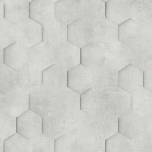Galerie 3D Geometric Hexagon Grey Wallpaper - 34159