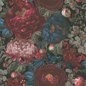 Michalsky Living Antique Floral Red/Blue Wallpaper - 39979-1