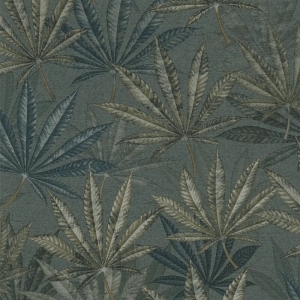 Michalsky Living Layered Palm Leaves Grey/Green Wallpaper - 39984-4