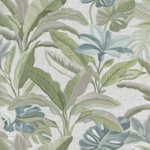 Rasch Sofia Vasari Leaf Green/Blue Wallpaper - 400624