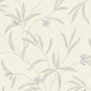 Belgravia Decor Tiffany Floral Trail Cream/ Soft Blue Wallpaper - 41333