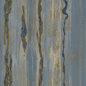 Galerie Italian Vertical Marble Blue/Gold Wallpaper - 49364