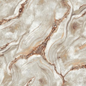 Rasch Palmetto Marble Natural/Rust Glitter Metallic Wallpaper - 529418