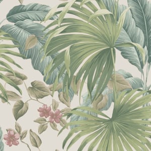 Belgravia Decor Floral Leaf Pink/Beige Wallpaper - 54447