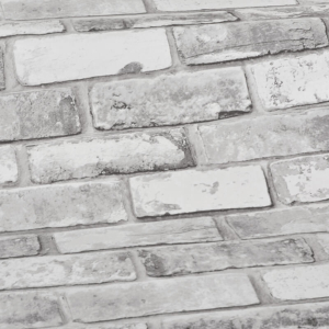 Debona Rustic Brick White Metallic Wallpaper - 6751