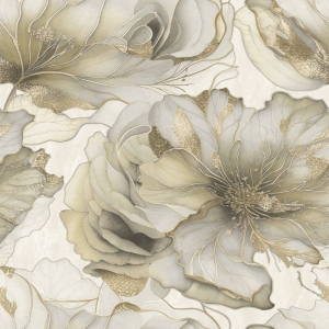 Muriva Renata Floral Cream/Gold Metallic Wallpaper - 811322