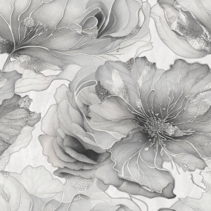 Muriva Renata Floral Grey/Silver Metallic Wallpaper - 811323
