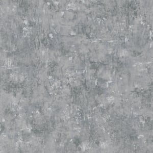 Galerie Olio Distressed Texture Dark Grey Metallic Wallpaper - 82372