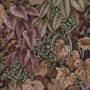 Holden Decor Cascading Garden Living Wall Crimson Wallpaper - 91360