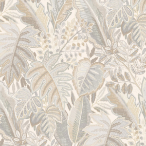 Grandeco Ciara Tribal Leaf Beige/Grey Wallpaper - A58402