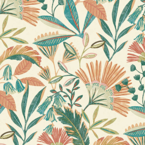 Grandeco Ciara Matisse Tropical Floral Cream Multi Wallpaper - A63801