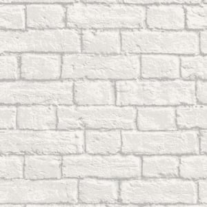 Coloroll Brick White Glitter Wallpaper - M1038