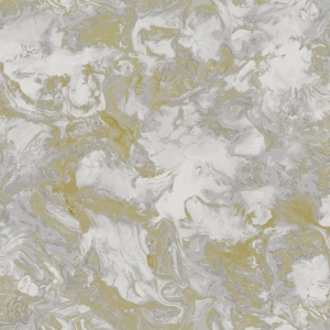 Debona Liquid Marble Yellow/Gold Metallic Glitter Wallpaper - 6361
