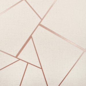 Fine Decor Quartz Fractal Rose Gold Glitter Wallpaper - FD42282