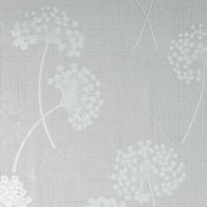 Fine Decor Grace Allium Flower Grey/Silver Wallpaper - FD43284